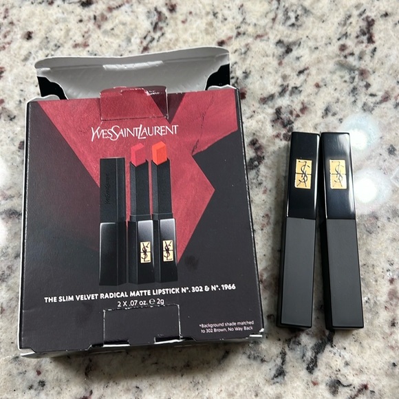 NiB YSL full size THE SLIM VELVET RADICAL MATT LIPS 302 N°.1966 limited new box - Picture 7 of 7